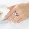 thumbnail image 2 of K-KED Fashion 925 Silver Filled Wedding Ring Women Delicate Jewelry Pear Cut CZ Zircon Sz 6-10-6-Pink, 2 of 9