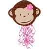 Pink Mod Monkey Pull-String Pinata