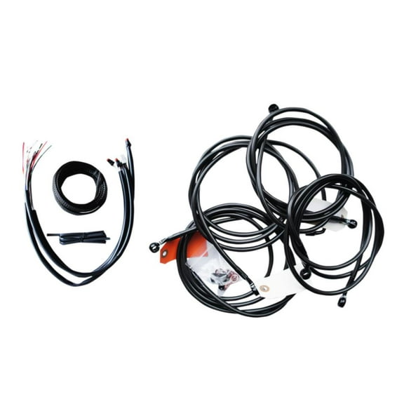 LA Choppers LA-8053KT2-13M Complete Handlebar Cable and Brake Line Kit - Midnight