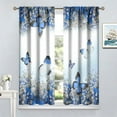 thumbnail image 4 of Butterfly Girl Bedroom Curtains, Spring Botanical Floral Teen Kids Bedroom Window Treatments,Nature Landscape Scenic Printed Bedroom Living Room Kitchen Drapes 52x84in, 4 of 6