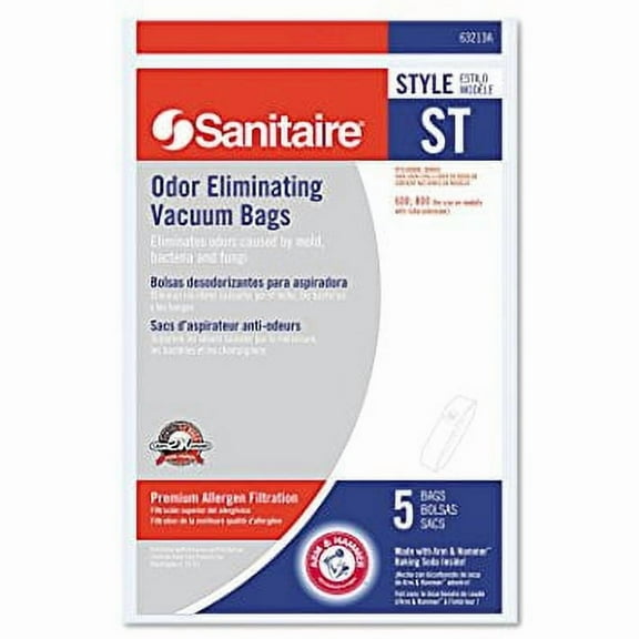 Electrolux Sanitaire 63213B10 Eureka Disposable Bags for SC600 & SC800 Series Vacuums, 5/Pack