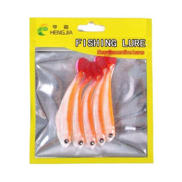 Lot De 8 Leurres De Pêche Pour Truite – Wobbler Crankbait 4,3 Cm / 3,1 G – Queue élastique 15 Cm, Couleurs Fluorescentes – Eau Douce Et Saumâtre, Perche/saumon/brochet