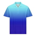 thumbnail image 4 of Otvok Mens Casual Button Down Shirts Short Sleeve Gradient Color Shirt Summer Tops Blouse, 4 of 6