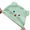thumbnail image 4 of Tyidzon Green Hair Towel Wrap for Women, Soft Absorbent Quick Dry Shower Cap for Long and Short Hairs, Turbans for Women, Wet and Curly Hair Wrap Towels, 4 of 6