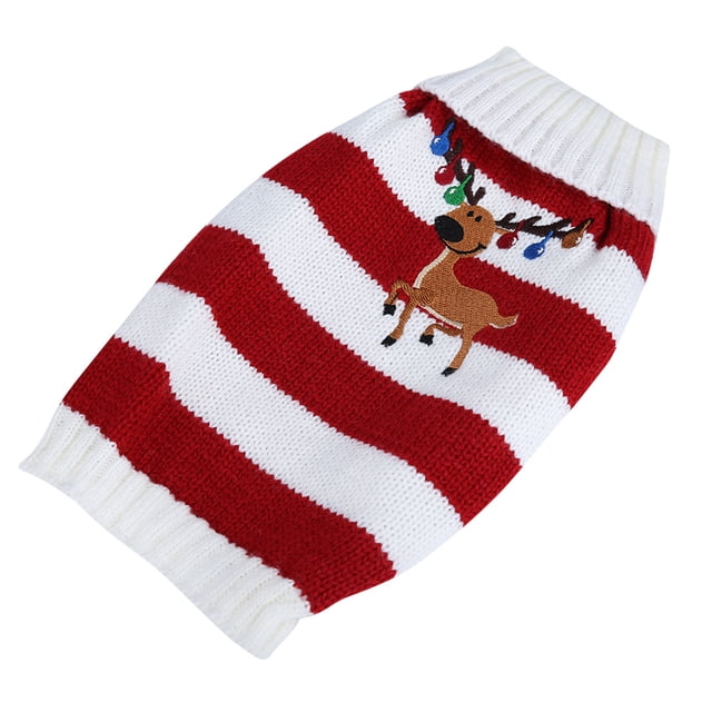 Suéter Cálido A Rayas Con Forma de Jirafa Para Mascotas, Abrigo de Invierno a la Moda, Ropa Navideña Para Perros y Gatos