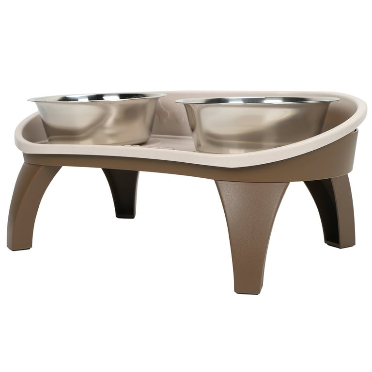 Ymiko Large Elevated Feeder,Dog Bowl Tray Pet Dining Table Double Stainless  Steel Bowl Dog Feeder Non‑Slip Pet Bowl,Raised Pet Bowl 