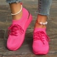 thumbnail image 5 of Womens Sneakers Comfortable Fashion Shoes, Lightweight Anti Slip Casual Tennis Walking Shoes for Gym Travel Work,Hot Pink Size 41, 5 of 6