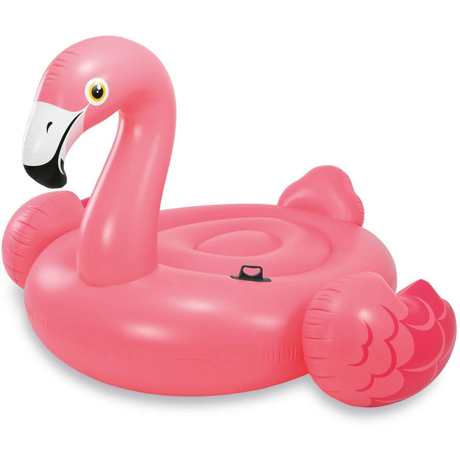 Giant Inflatable Flamingo Shaped Pool Float Ring Raft Swimming Water Toys Pink 