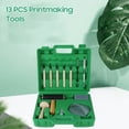 thumbnail image 4 of Amdohai 13 PCS Printmaking Tools Kit with Carry Box Engraving Tools Wood Block Printing Tool Set with Carving Tools Rubber Roller Whetstone, 4 of 6