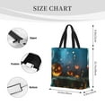 thumbnail image 3 of Hirioo Spooky Halloween for Tote Bag for Women, Quilted Shoulder Bag with Zipper, Large Capacity Handbags for Casual, Travel, Work, 3 of 7