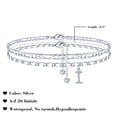 thumbnail image 2 of Tobilleras Ursteel chapadas en plata con inicial I ajustables 27 cm, 2 of 7