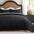 thumbnail image 1 of Juego de edredón EVERGRACE Luxury Velvet Full Queen Black, 1 of 9
