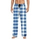 thumbnail image 2 of Pantalones de pijama largos para hombre, informales, con estampado a cuadros, holgados, deportivos, elásticos, rectos, vintage, con bolsillos, 2 of 9