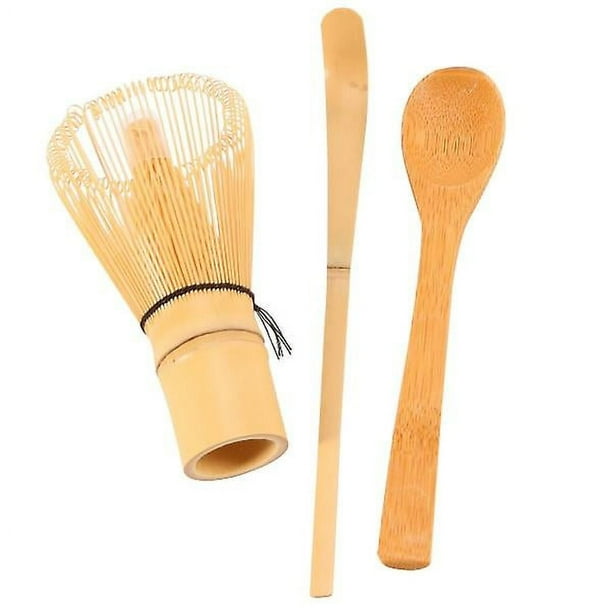 Juego de matcha japonés (3.º): cucharilla de batidor de bambú para matcha, juego
