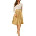 thumbnail image 2 of Allegra K Women's Pleated Retro Midi High Waist Skirt, 2 of 6