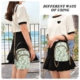 thumbnail image 6 of FORMRS Crossbody Bag for Women Quilted Travel Shoulder Cell Phone Purse with Chain Strap Handbag, Green Leafy Pattern, 6 of 7