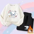 thumbnail image 1 of Cinnamoroll-Ropa deportiva Kawaii Anime Sanrio para niños, Conjunto de sudadera informal, pantalones de 2 piezas, ropa de dibujos animados para niñas lindas, otoño, 1 of 4