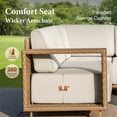 thumbnail image 2 of MF Studio 5-Piece Patio Furniture Set, Wicker Outdoor Conversation Set with 2 Ottomans & Thick Cushions, Beige, 2 of 10