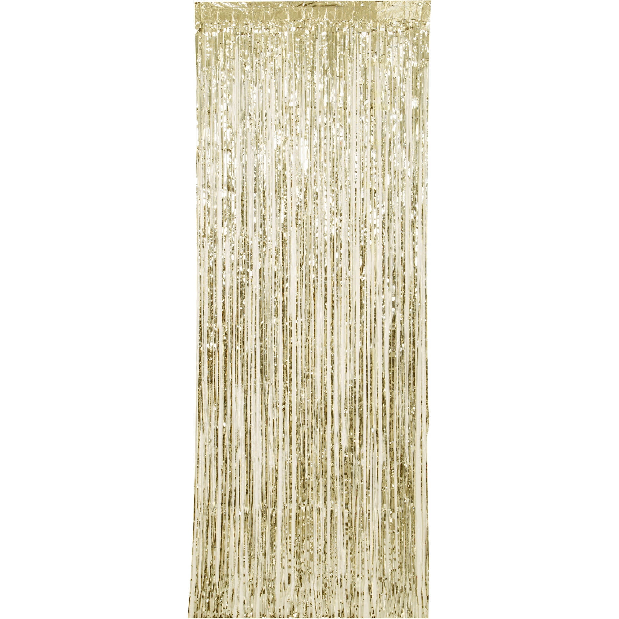 Christmas Party Decoration Door Tinsel Shimmer Curtain Gold 91 x 244cm Smiffys 