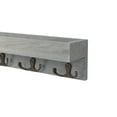 Floating Shelves Vintage Grey Coat Rack Wall Mounted with Shelf, Rustic Farmhouse Entryway