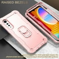 thumbnail image 6 of SaniMore for LG Velvet Case with Hidden Bracket Rugged Heavy Duty Protective [Hard PC Back + Silicone Bumper] Shokcproof Anti-drop Tri-layer Hybird Shell For LG Velvet 5G 2020 LM-G900, Rose Gold, 6 of 7