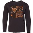 thumbnail image 3 of Inktastic Jesus Loves Me Christian Inspirational Long Sleeve Youth T-Shirt, 3 of 5