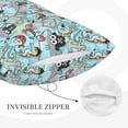 thumbnail image 3 of Fotbe pirate with funny animals Pattern Pillow Cases - Envelope Closure - Luxury, Extra Soft, Cooling Pillow Covers - Wrinkle, Fade, Stain Resistant-20"x30", 3 of 6