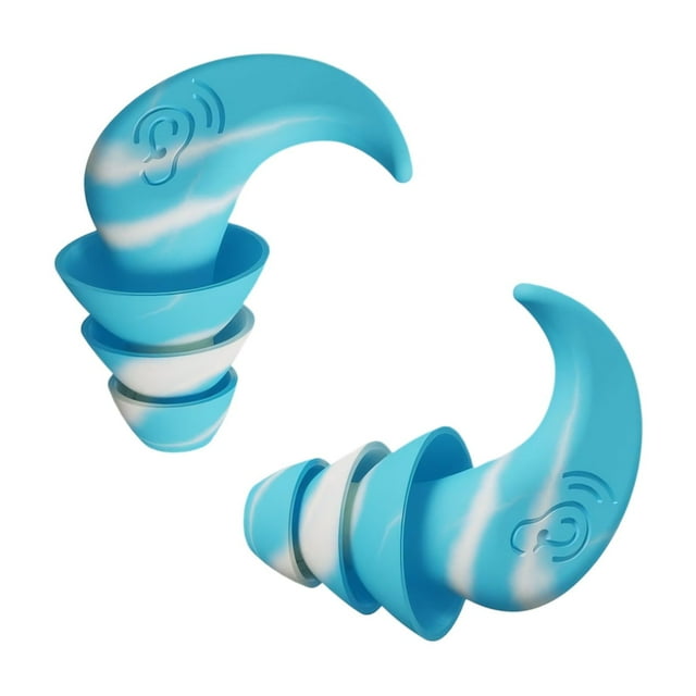 Wweixi 2pcs/set Silicone Ear Plugs For Soundproof Sleep Comfortable Fit Easy To Earplug blue