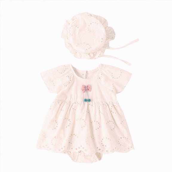 Baby Girl Clothes Ruffle Romper Boho Dress Summer Cake Smash Outfits Infant Bodysuit with Headband