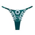 thumbnail image 1 of Tangas de malla con bordado floral, bragas con aros y bloques de color cautivadores, lencería y ropa interior femenina, 1 of 5