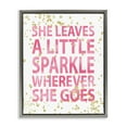thumbnail image 5 of Stupell Industries She Leaves a Little Sparke Luster Gray Framed Floating Canvas Wall Art, 24x30, by Susan Newberry Designs, 5 of 5