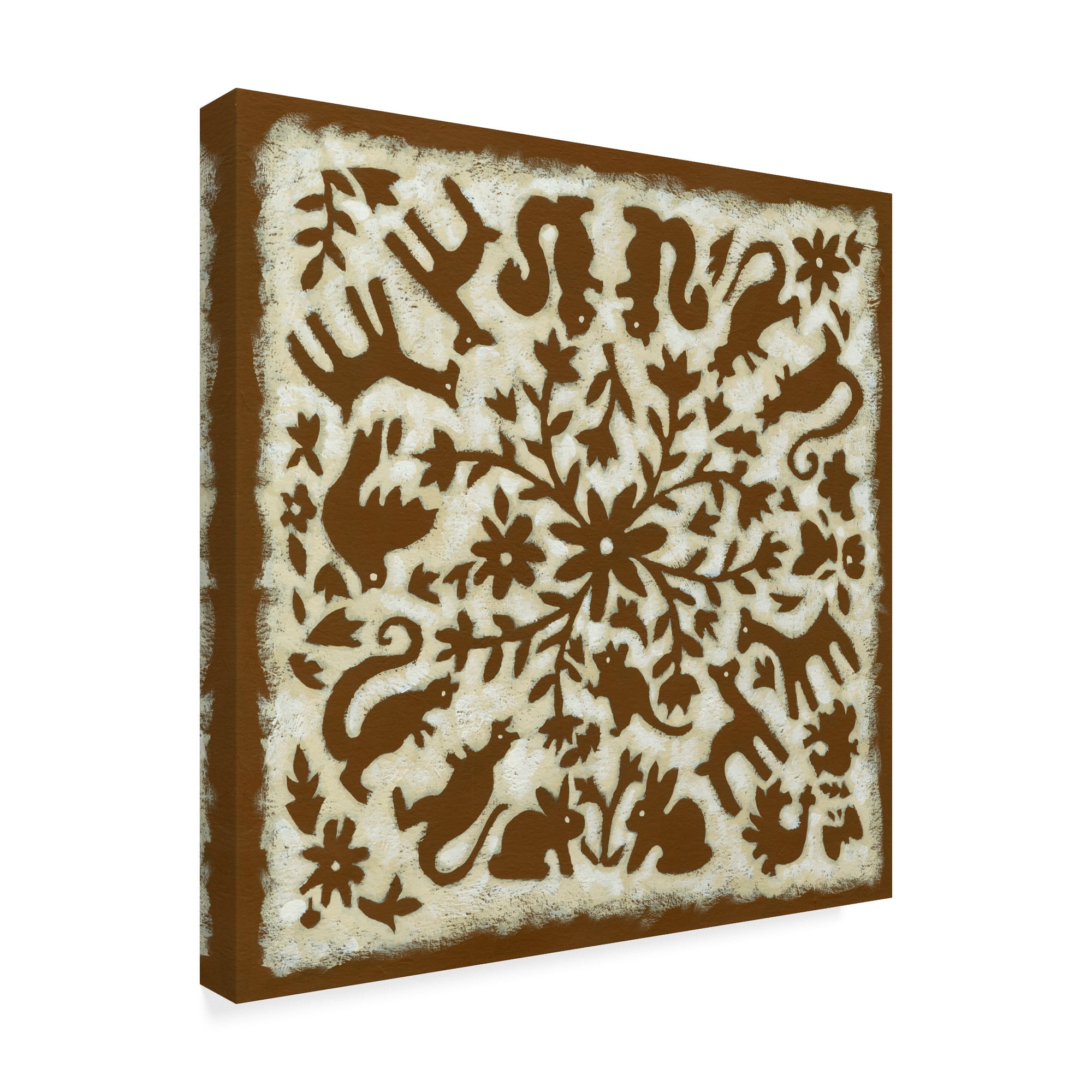Trademark Fine Art 'Folk Story in Brown' Canvas Art by Chariklia Zarris