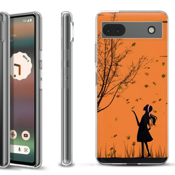 Slim-Fit Gel TPU Phone Case for Google Pixel 6a, by OneToughShield ® - Autumn Leaf