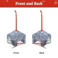 thumbnail image 2 of Hirioo Watercolor Winter Landscape For Christmas for Acrylic Christmas Pendant Hanging Christmas Tree Ornaments, Car, Home, Office Gift Decor-Hexagon, 2 of 7