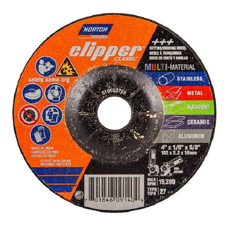 

1 PC-Norton 70184609140 Clipper Classic Grinding and Cutting Wheel
