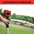 thumbnail image 4 of Cordless Stick Water Transfer Pump Compatible with Milwaukee 18V Battery, 720GPH Brushless Deep Well Submersible Pump, Portable Sump Pump Stick Utility Pump for Pool Garden Pond (tool only), 4 of 8
