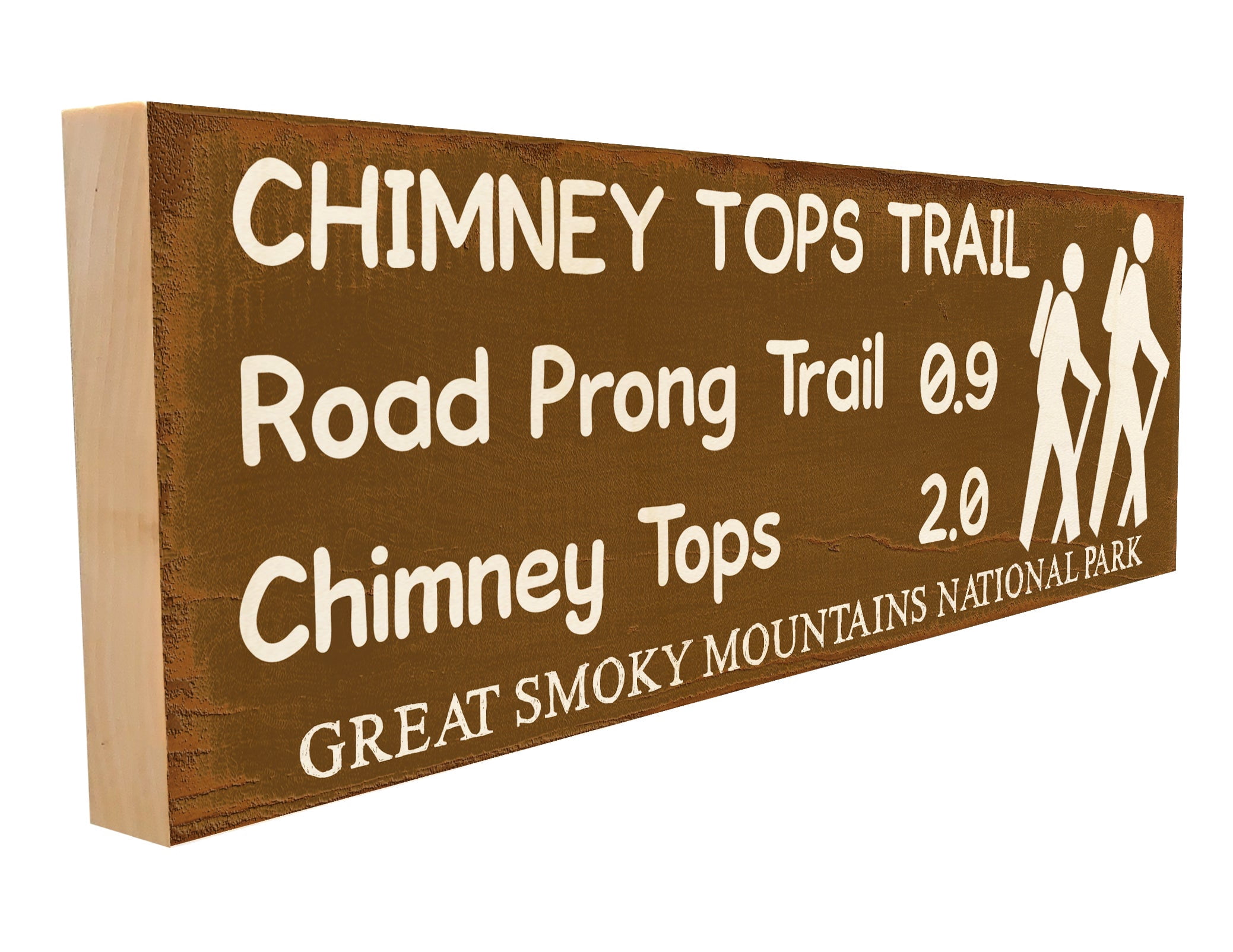 Sawyer's Mill Chimney Tops Trail Marker. Wood Sign for Home or Office