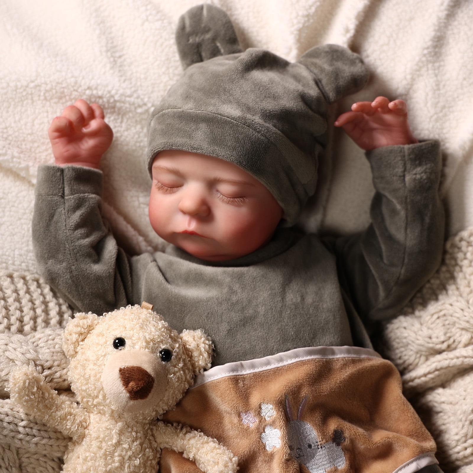 RSG Reborn Baby Dolls Boy 20 inch Newborn Baby Dolls Soft Body Real Life Baby Dolls with Toy Accessories