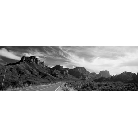 Highway Passing Through A Landscape Big Bend National Park Texas USA Canvas Art - Panoramic Images (6 x (Best Time To Visit Big Bend National Park)