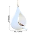 thumbnail image 3 of Fwttom Bird Feeders for Outdoors, Teardrop Shaped Hanging Wild Bird Feeders, Decorative Feeders for Garden, Patio & Backyard, White, 3 of 6