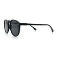 thumbnail image 6 of Hipster Keyhole Round Horn Rim Plastic Nostalgic Retro Sunglasses All Black, 6 of 7