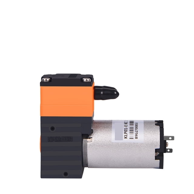 KLP01 Mini Brush Diaphragm Liquid Pump 12V/24V with Brush DC Motor Straight Joint Single Head for Lab Analysis and Liquid ,Simple to Hookup