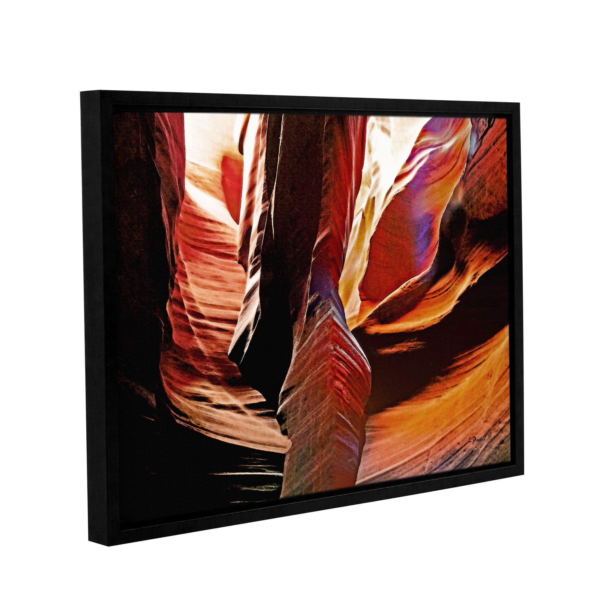 ArtWall Linda Parker "Slot Canyon Light From Above 4" Gallery-wrapped Floater-framed Canvas