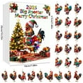 thumbnail image 2 of Hanging Advent Calendar Rooster with Hat and Scarf 24 Days Countdown Sets Festive 2D Holiday Ornament, 2 of 6