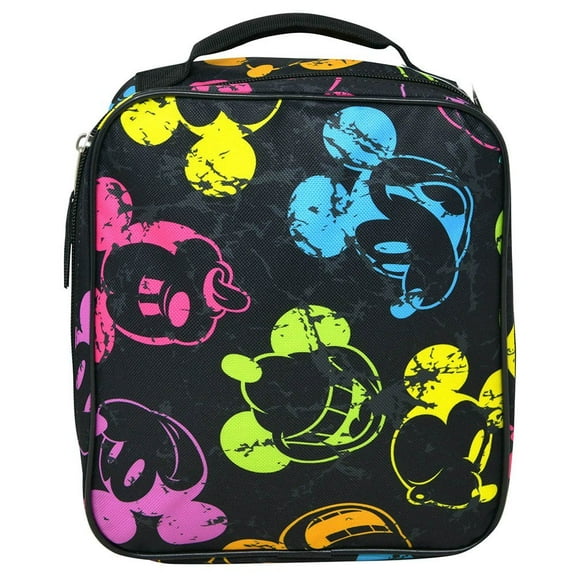 Mickey Mouse Neon Print all over Lunch Bag ages 3 