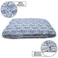 thumbnail image 3 of Blue Pet Bed, Delicate Spring Season Themed Floral Pattern in Traditional Russian Gzhel Style, Resistant Pad for Dogs and Cats Cushion with Removable Cover, 24" x 39", Cobalt Blue White, by Ambesonne, 3 of 4