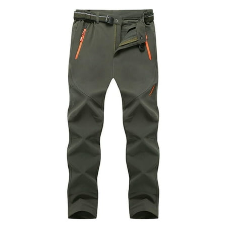Mens Hiking Mountain Outdoor Belted Pants 5XL