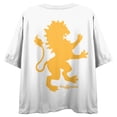 thumbnail image 3 of Harry Potter Gryffindor Mascot Women's White Crew Neck Short Sleeve Crop Top-Small, 3 of 7