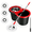 black, variant on Spin Mop and Bucket Set with Wringer, 3 Microfiber Refills, 360° Rotating Mop for Floor Cleaning