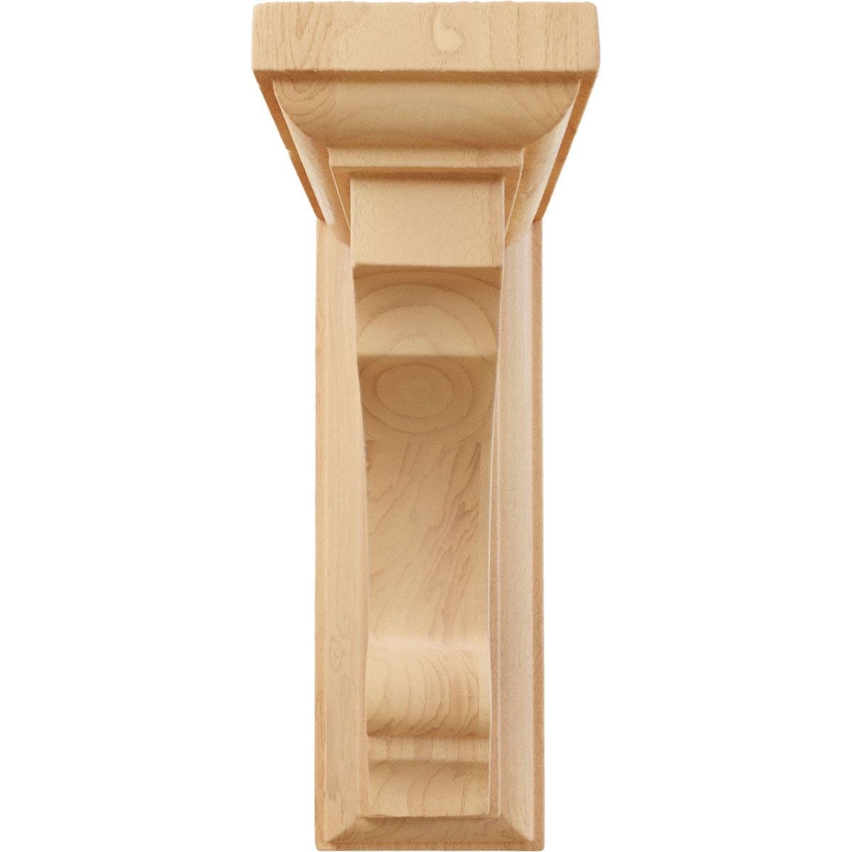 Ekena Millwork 2 1/2"W x 4"D x 6"H Small Thompson Wood Bracket, Red Oak (4-Pack)